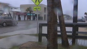 Flagler Beach pummeled by rough surf, wind gusts