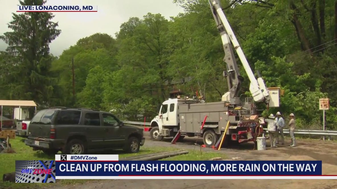 Clean up under way after flash flooding in Maryland