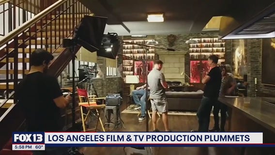 Los Angeles film, TV production plummets