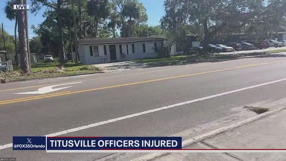 Titusville police officers hospitalized after crash