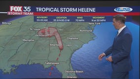 Helene downgraded to tropical storm over Georgia