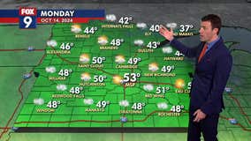 MN weather: Cooler, less windy day Monday