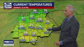 Monday midday weather forecast