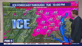 Freezing rain, wintry mix expected across Maryland, Virginia