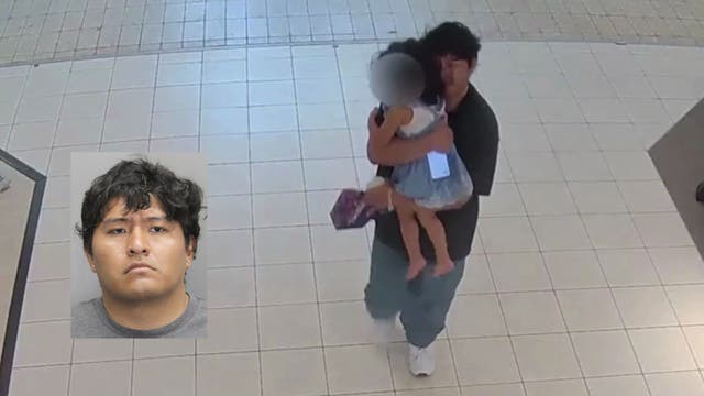 VIDEO: Alleged attempted kidnapper picks up toddler girl at shopping mall