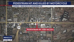 Pedestrian hit and killed by motorcycle in Phoenix