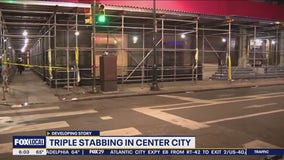 2 suspects sought for triple stabbing in Center City