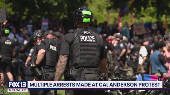 Seattle police make arrests at counterprotest to 'Mayday USA' event in Capitol Hill
