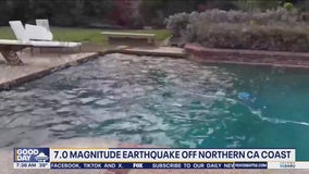 CA pool overflows during 7.0 magnitude earthquake