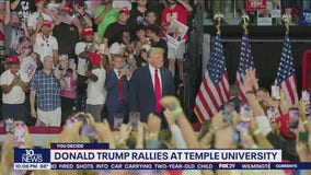 Donald Trump holds rally on Temple University campus