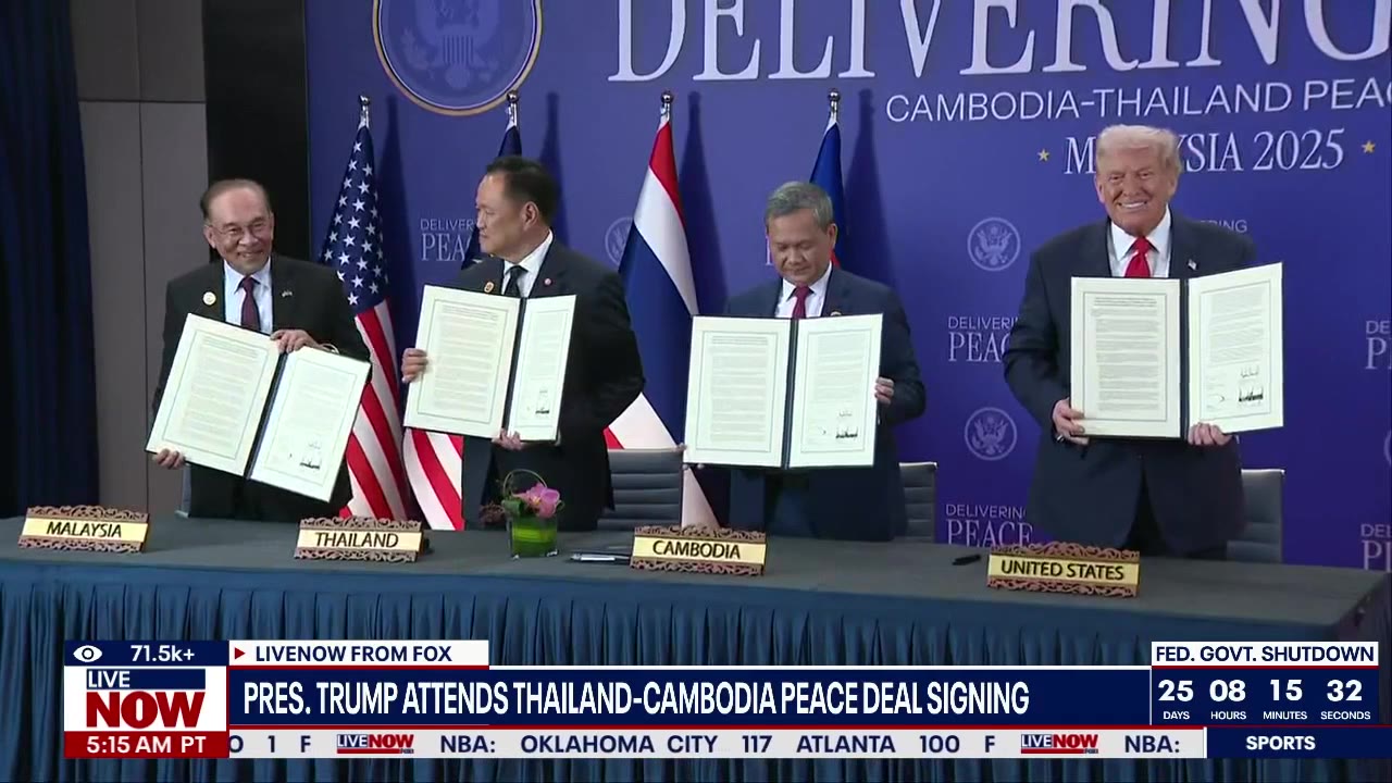 Trump oversees signing of Thai-Cambodia peace deal