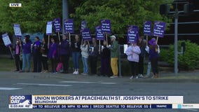 Bellingham, WA hospital union workers on strike