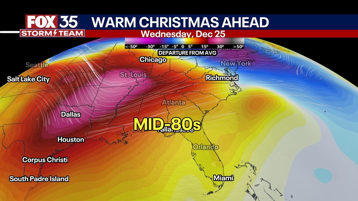 Warm Christmas ahead for Florida