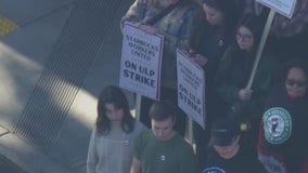 Burbank Starbucks workers walk off job