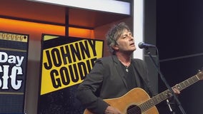 Johnny Goudie performs in Fox 7 Austin