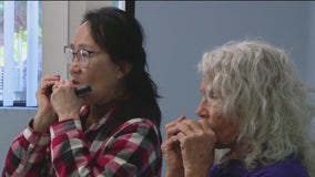 Seniors blowing the harmony