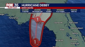 Hurricane Debby headed toward Florida's Big Bend