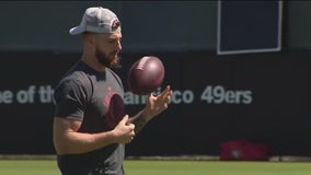 Ricky Pearsall seen at 49ers practice following shooting