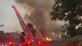 Lightning strike sparks massive house fire in Sanford