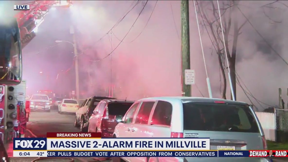 Homes destroyed by 2-alarm fire in Millville