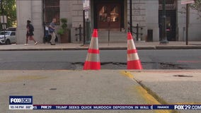Sinking streets: Commuters frustrated after Center City sinkhole causes issues