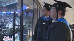 Father-son duo graduates with master's degrees