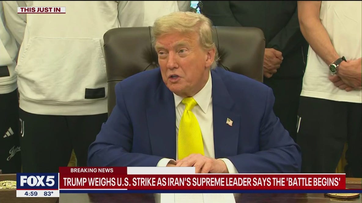 Trump weighs US strike as Iran's Supreme Leader says 'the battle begins'