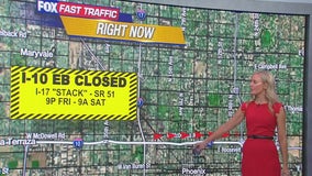 Phoenix weekend freeway closures (Sept. 13-16)