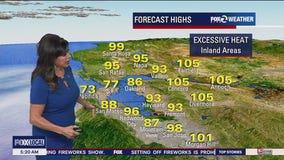 Inland hot, cooler elsewhere