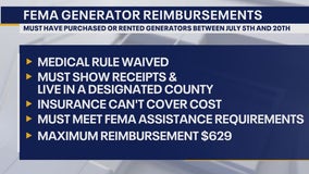 FEMA generator reimbursement being offered