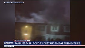 Families displaced after apartment complex fire in Farmington Hills