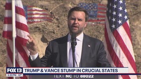 Trump, Vance stump in crucial states