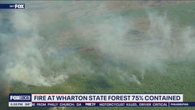 Wildfire at Wharton State Forest 75% contained