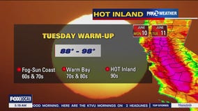 Hot inland