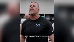 Lions' Dan Campbell locker room speech after Sunday's victory: 'Feels good to win, doesn't it?'