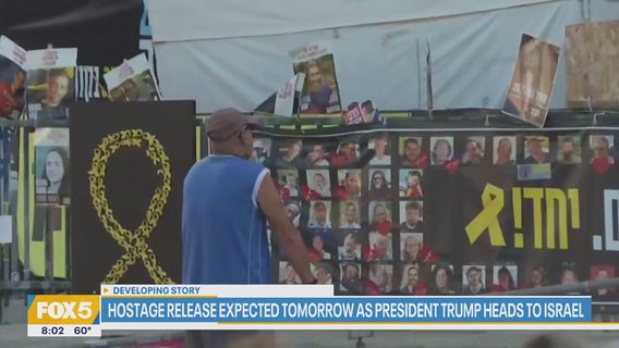 Hostage release expected tomorrow as President Trump heads to Israel