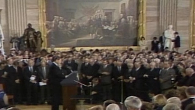 An inauguration indoors? History shows it's not the first time