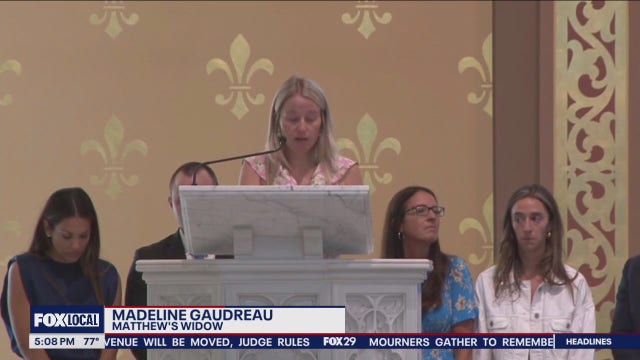 Mourners gather to remember Johnny and Matthew Gaudreau at funeral service in Pennsylvania