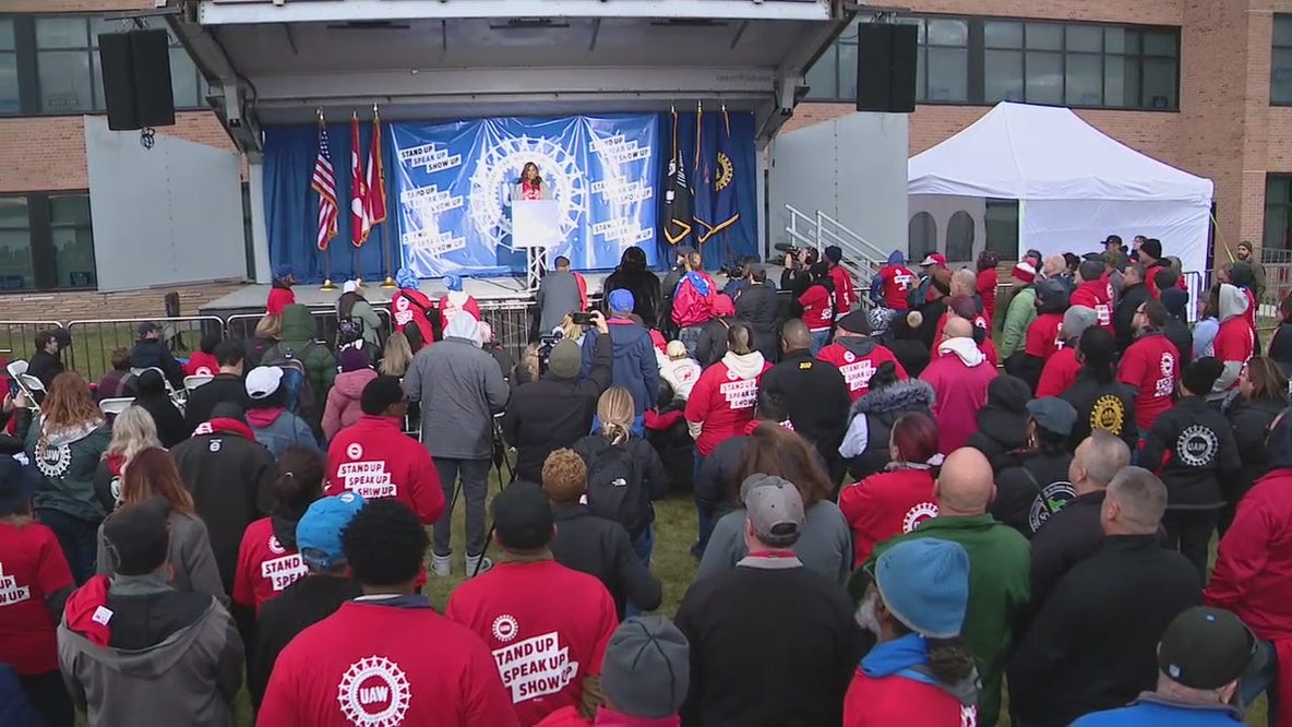 UAW President stumps for Vice President Harris in Detroit