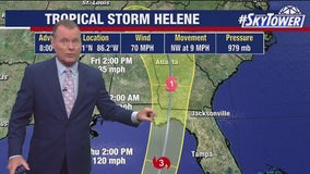 Helene getting stronger ahead of Florida landfall