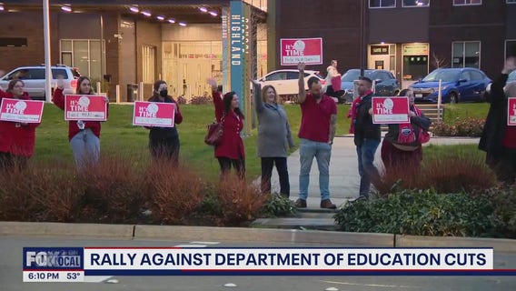 Groups rally against Department of Education cuts