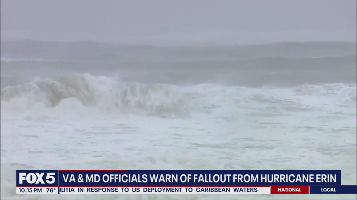 VA, MD officials warn coastal residents to prepare for impacts of Hurricane Erin