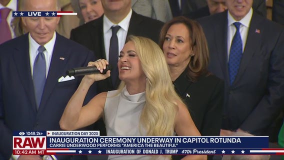 Watch: Carrie Underwood sings 'America the Beautiful' a cappella after music glitch