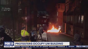Protesters occupy University of Washington building in Seattle