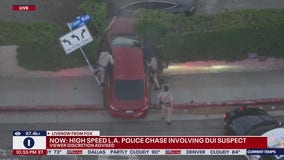 High-speed L.A. chase involving DUI suspect ends in crash