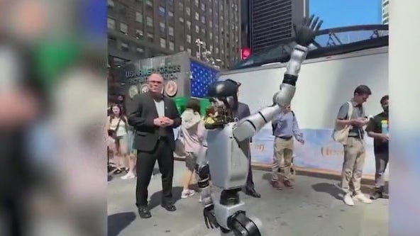 Humanoid robot in NYC