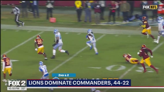 Lions dominate Commanders; Pres. Donald Trump attends game