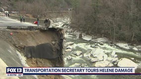Transportation Secretary tours Helene damage