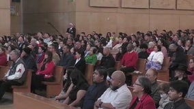 Christmas mass at Cathedral of Our Lady of Angels