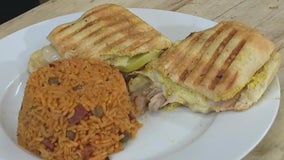 Cooking with Fire: Smoked pork Cuban sandwich and Puerto Rican Red rice with the Hammond Fire Department